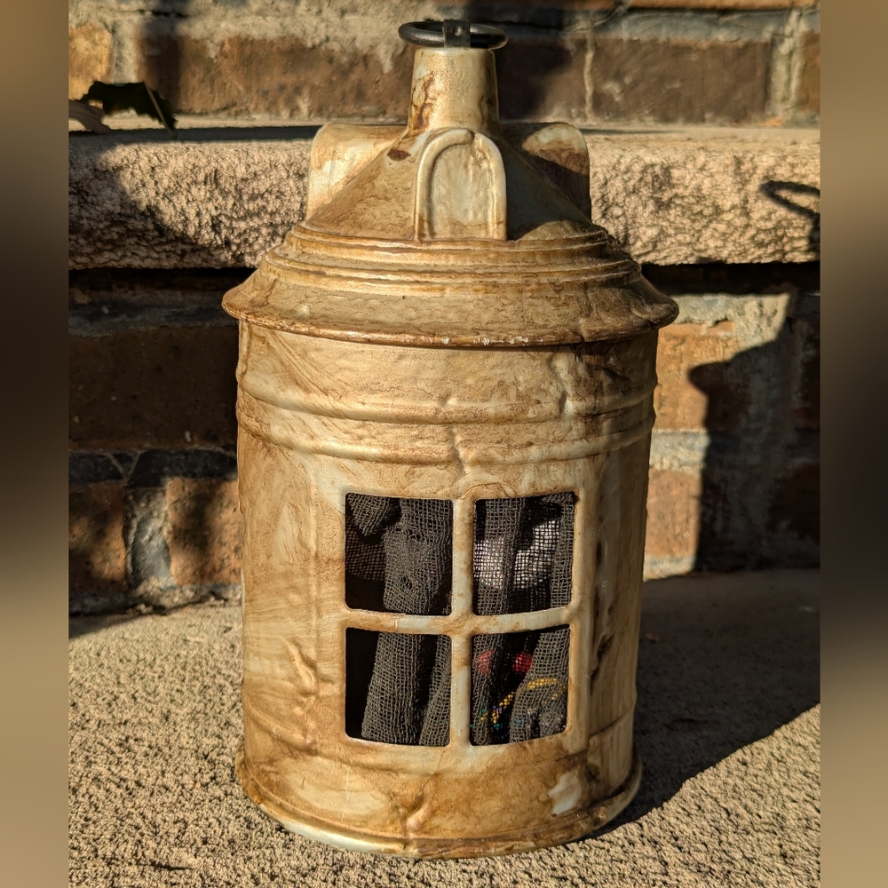 Haunted Hollow Light-Up Sound-Activated 10" Halloween Lantern Spins & Shakes - Picture 6 of 7